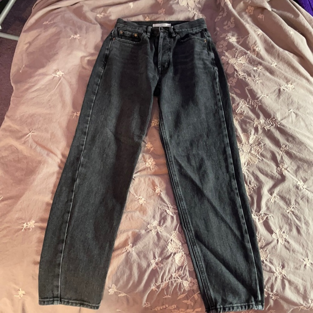 Pacsun black ultra high rise slim jeans, no rips.